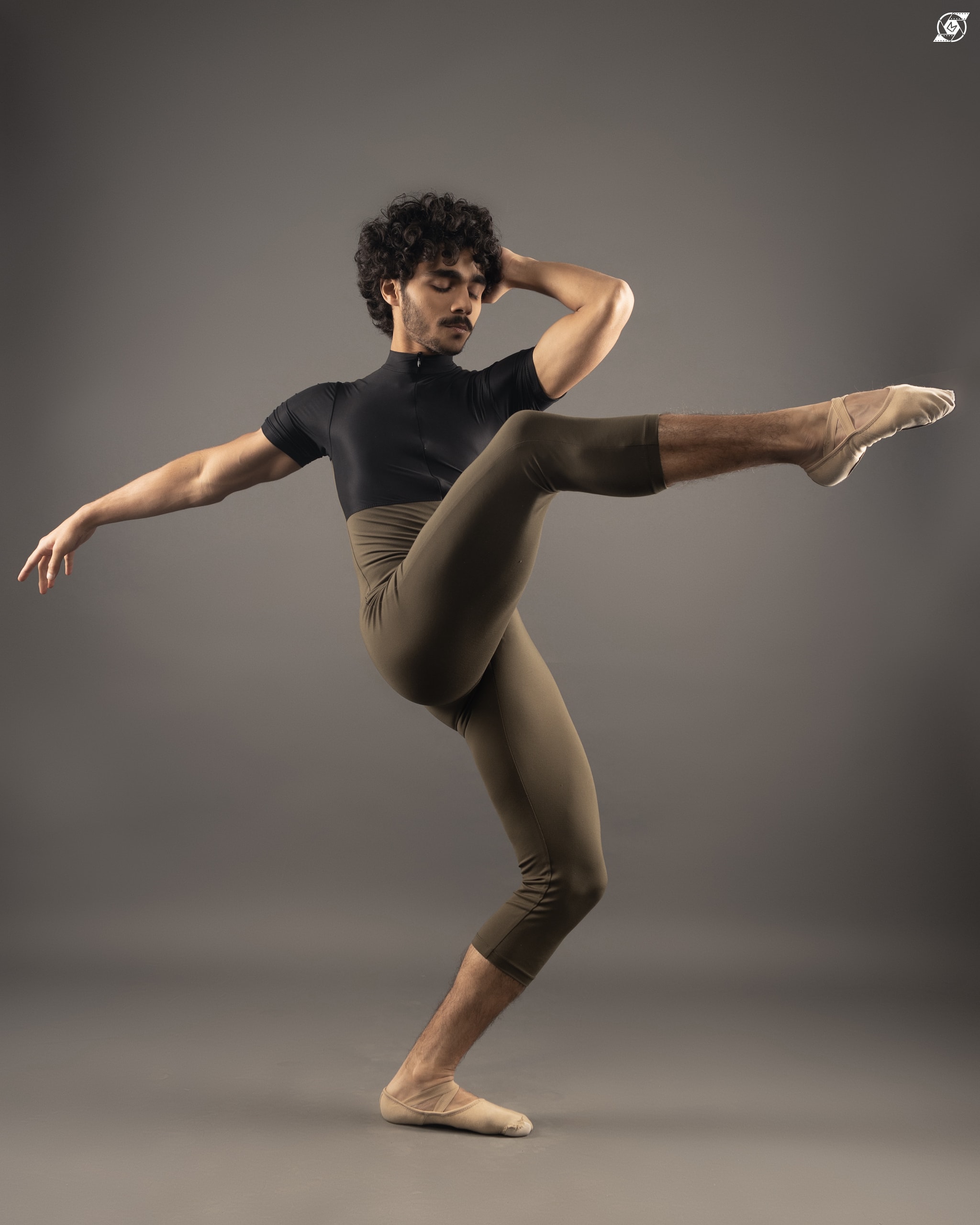 classical ballet calf length unitard with short sleeves for men PDAbiketard  1 - PDA Professional Dance Attire